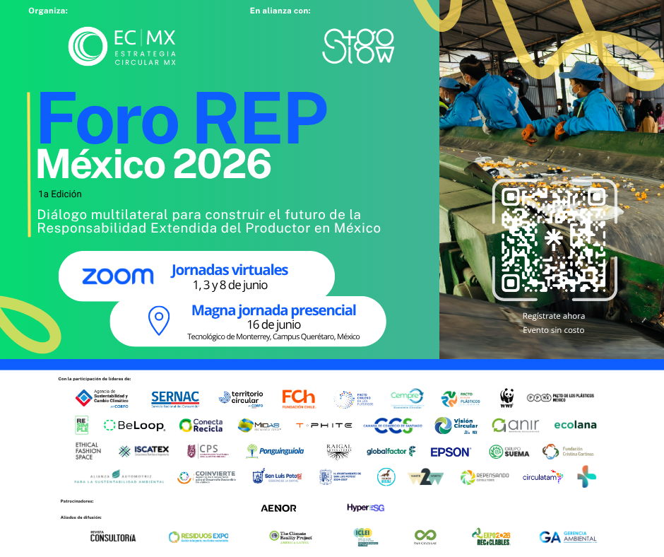 3-16/07 FORO REP MÉXICO 2026. Una iniciativa de Estrategia Circular MX en alianza con STGO SLOW.